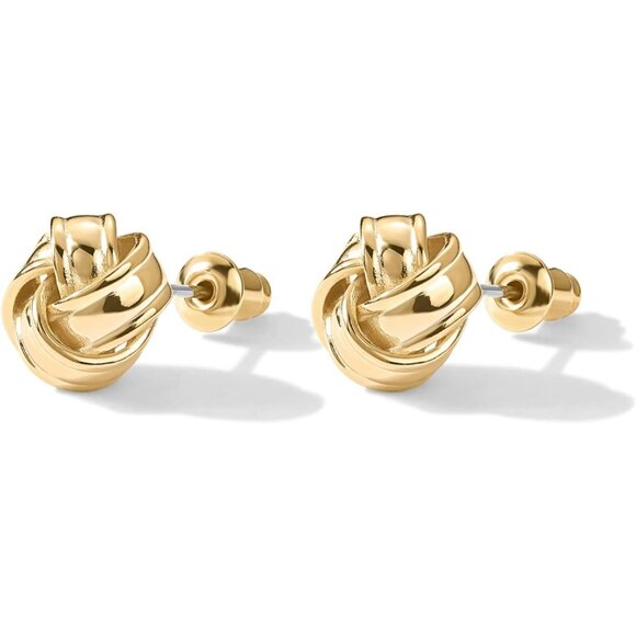 ⚡Classic Gold Knot Stud Earrings Elegant Timeless Jewelry for Women and Girls - Picture 3 of 6
